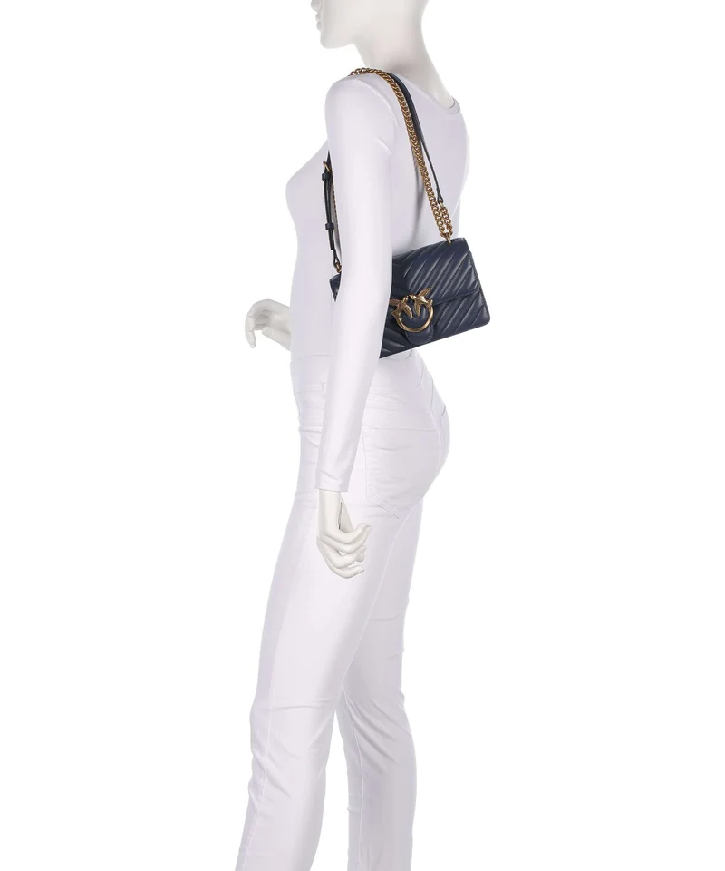 Pinko Love One Mini Bolso de hombro blu indaco ombroso/antique gold