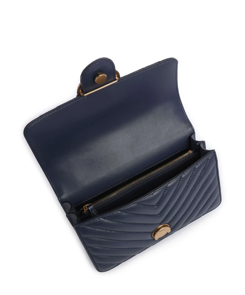 Pinko Love One Mini Bolso de hombro blu indaco ombroso/antique gold
