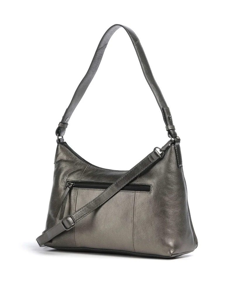 Burkely Creased Crystal Bolso de hombro gunmetal