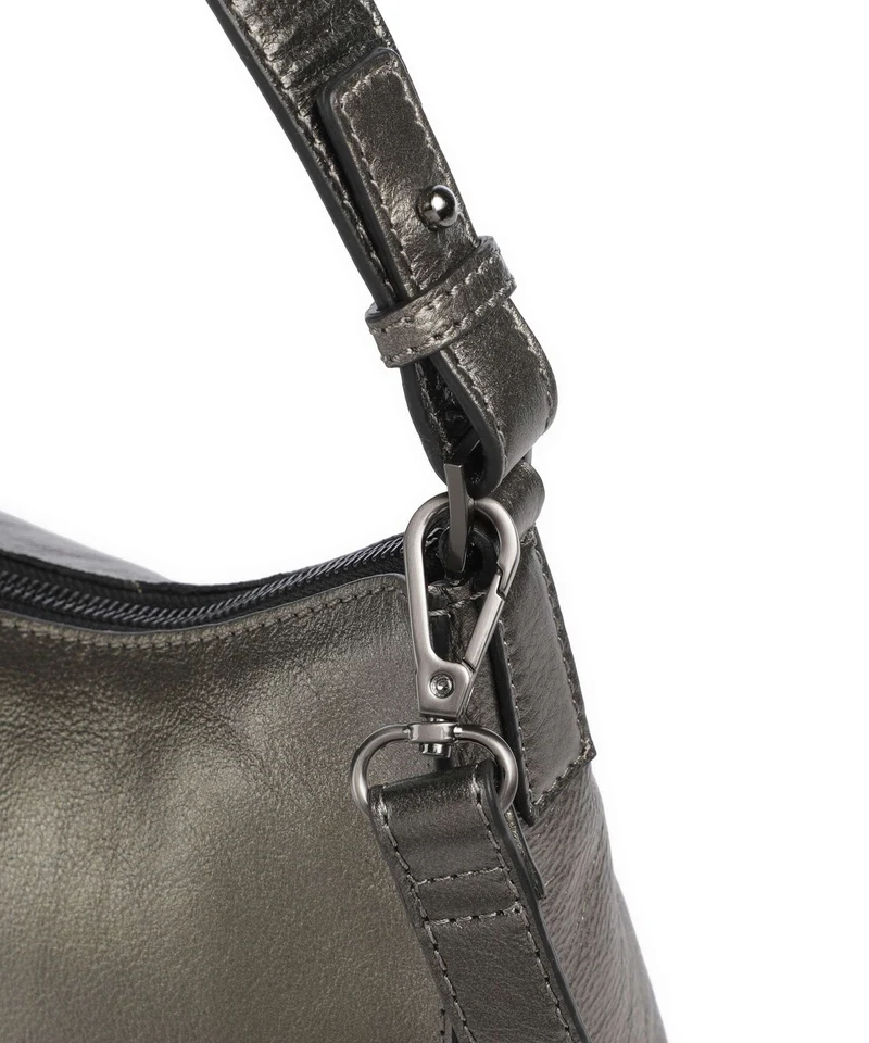 Burkely Creased Crystal Bolso de hombro gunmetal