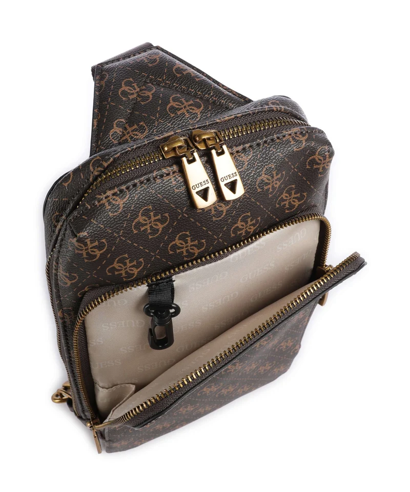 Guess Milano Mochila sling brown/ochre/burgundy