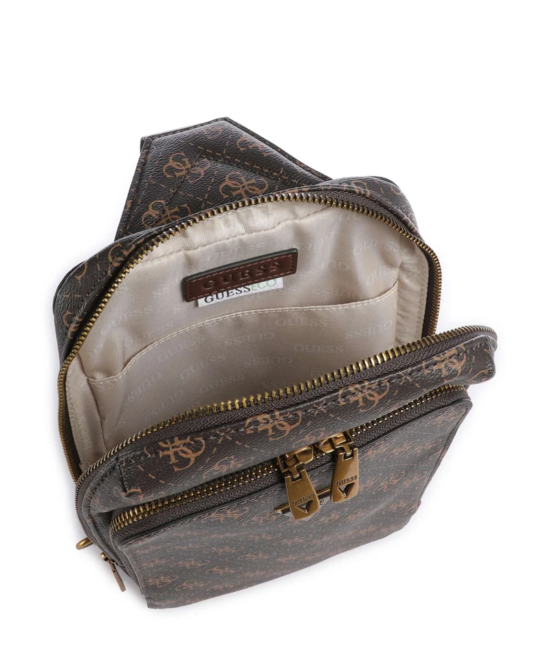Guess Milano Mochila sling brown/ochre/burgundy