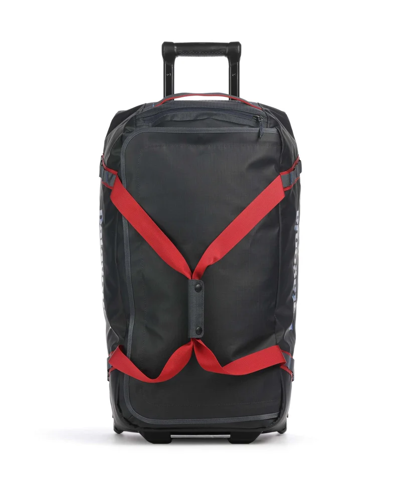 Patagonia Black Hole 70 Bolso de viaje con ruedas smolder blue w/amanita red