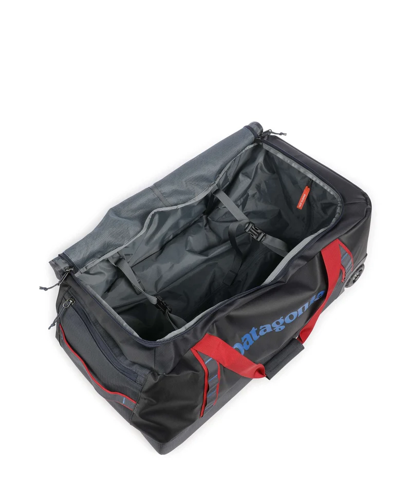 Patagonia Black Hole 70 Bolso de viaje con ruedas smolder blue w/amanita red