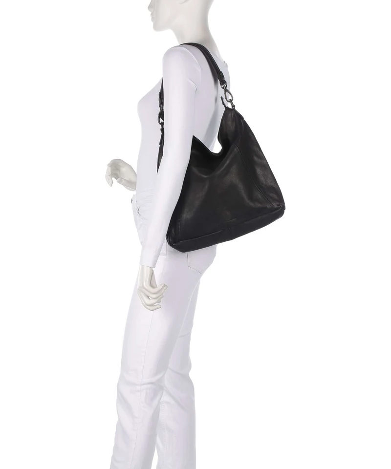 The Chesterfield Brand Washed Waxed Cow Sintra Bolso de hobo black
