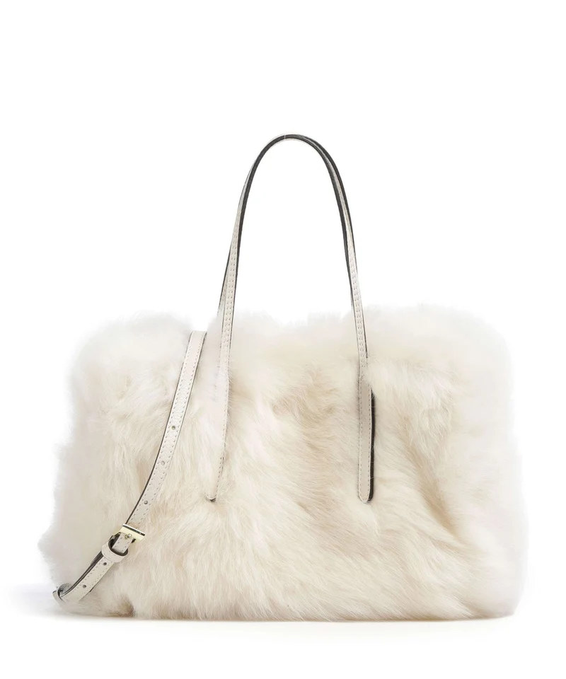Abro Shearling Noelle Bolso de mano beige