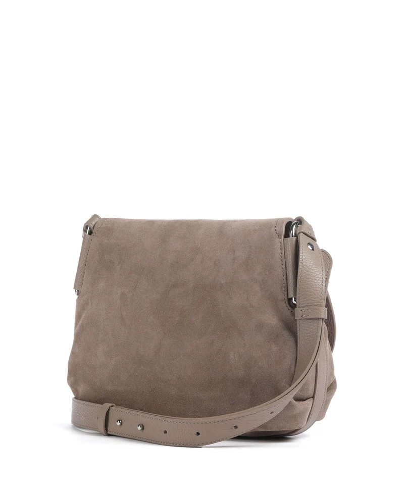 Coccinelle Rebekka Suede Bandolera warm taupe