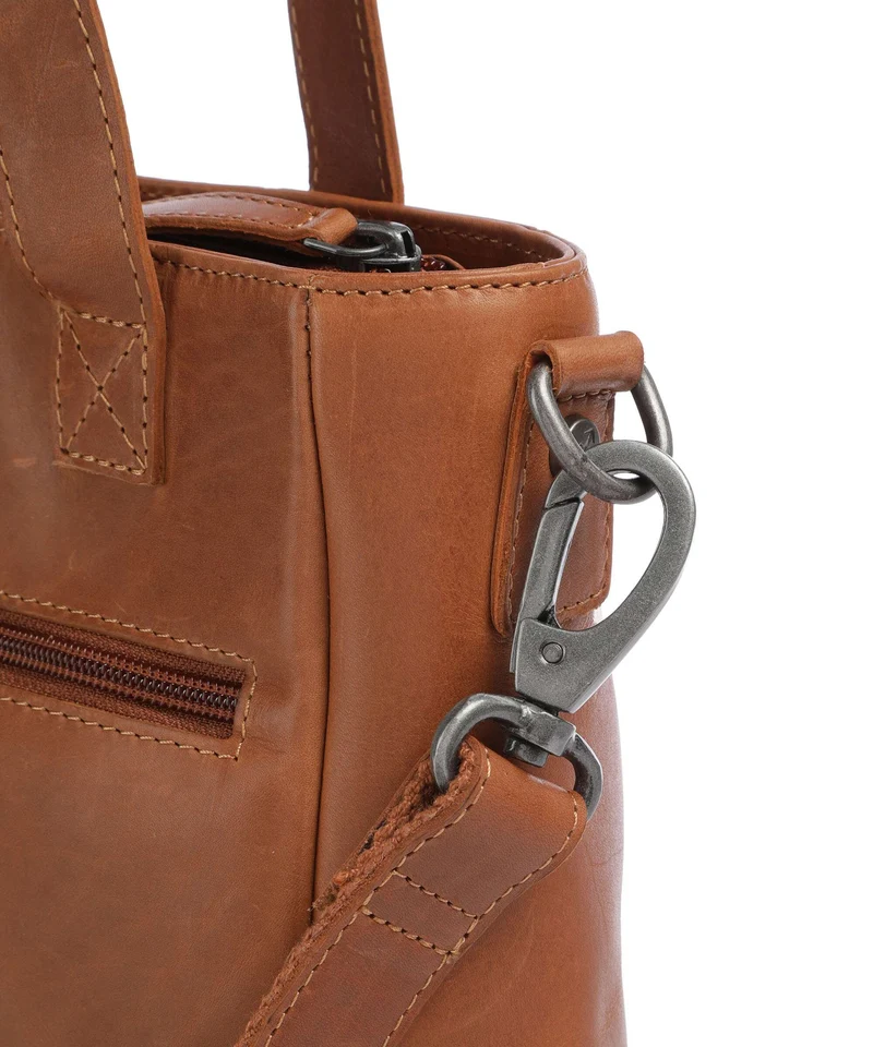 The Chesterfield Brand Wax Pull Up Cow Lingfield Bolso de mano cognac