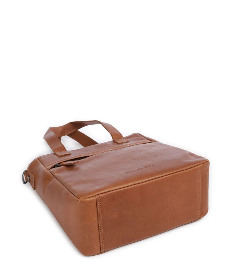 The Chesterfield Brand Wax Pull Up Cow Lingfield Bolso de mano cognac