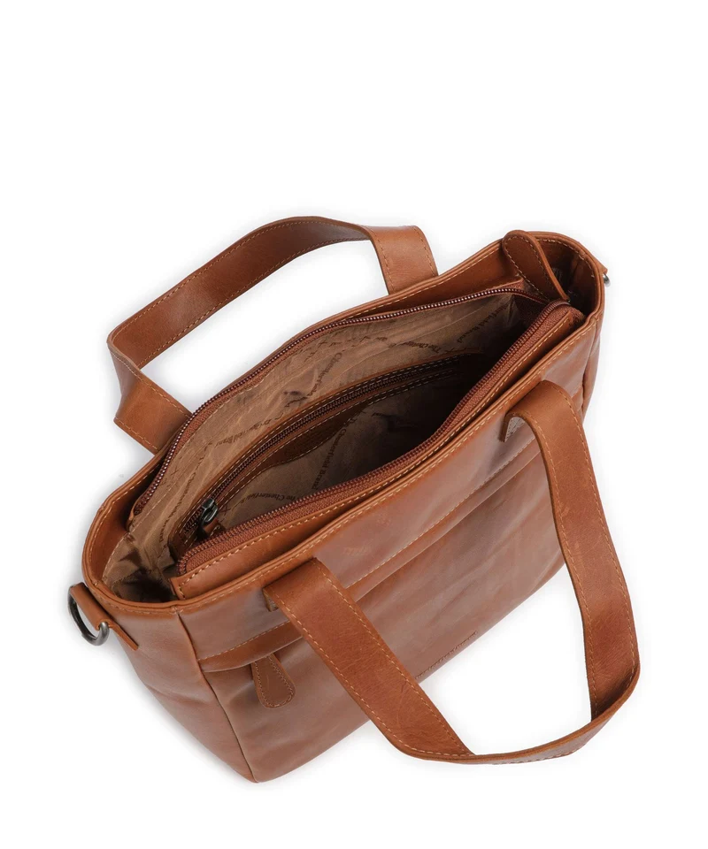 The Chesterfield Brand Wax Pull Up Cow Lingfield Bolso de mano cognac
