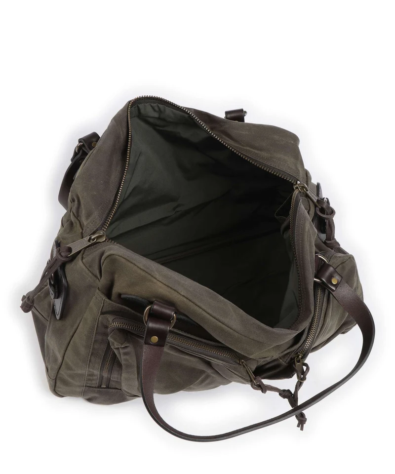 Filson Oil Finish Tin Cloth 24HR Duffle Bolsa de fin de semana otter green