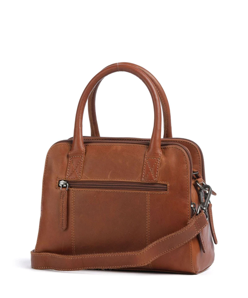 The Chesterfield Brand Wax Pull Up Cow Ezra Bolso de mano cognac