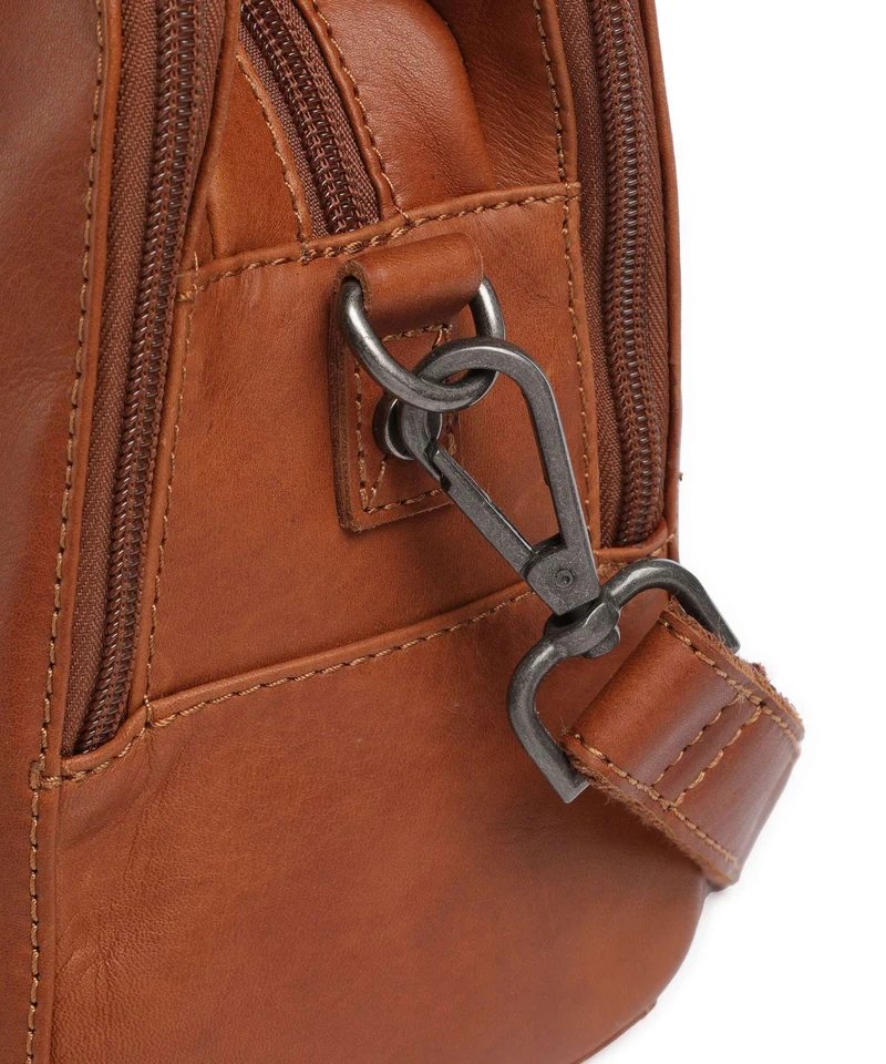 The Chesterfield Brand Wax Pull Up Cow Ezra Bolso de mano cognac