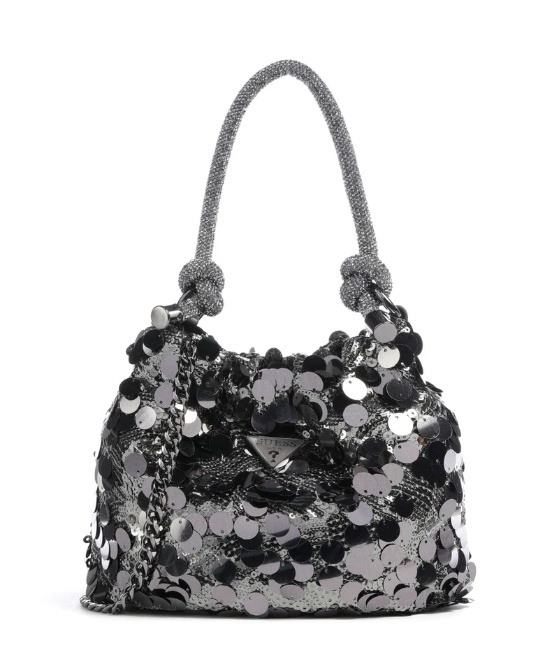 Guess Holiday Bucket bolso de mano pewter