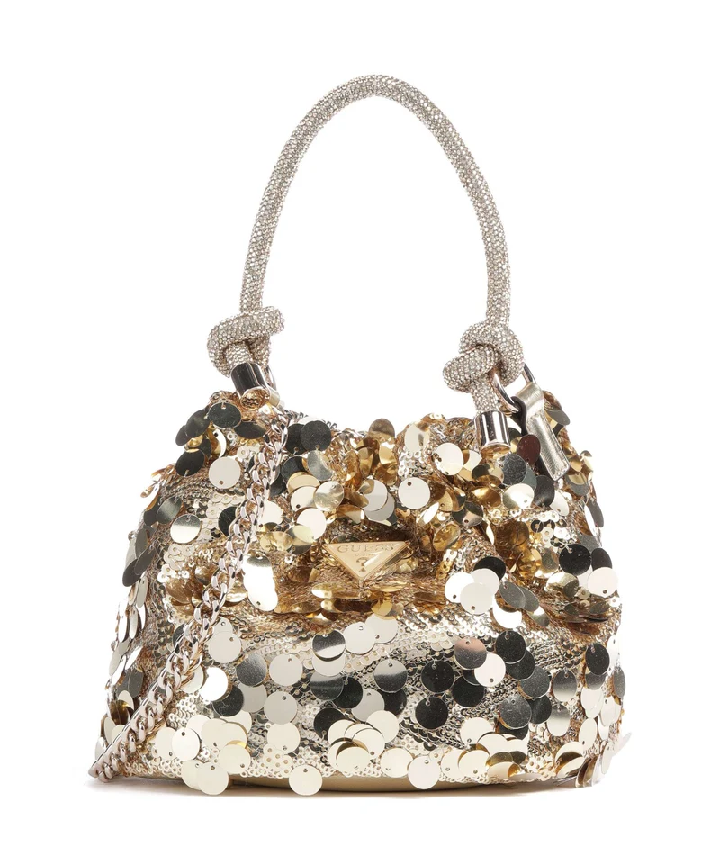 Guess Holiday Bucket bolso de mano gold