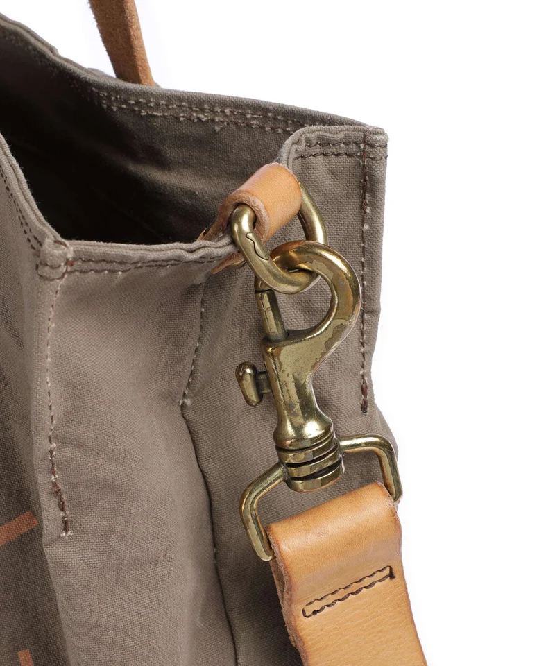 Campomaggi Bolsa shopping verde militare/naturale/albicocca
