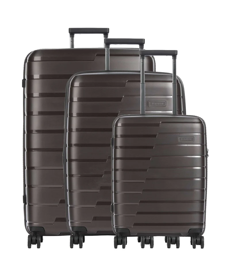 Travelite Air Base Juego de maletas (4 ruedas) coffee