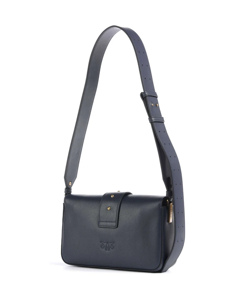 Pinko Love One Mini Slouchy Bolso de hombro blu indaco ombroso/antique gold
