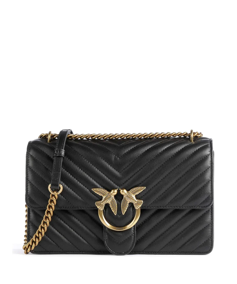 Pinko Love One Classic Bolso de hombro nero/antique gold