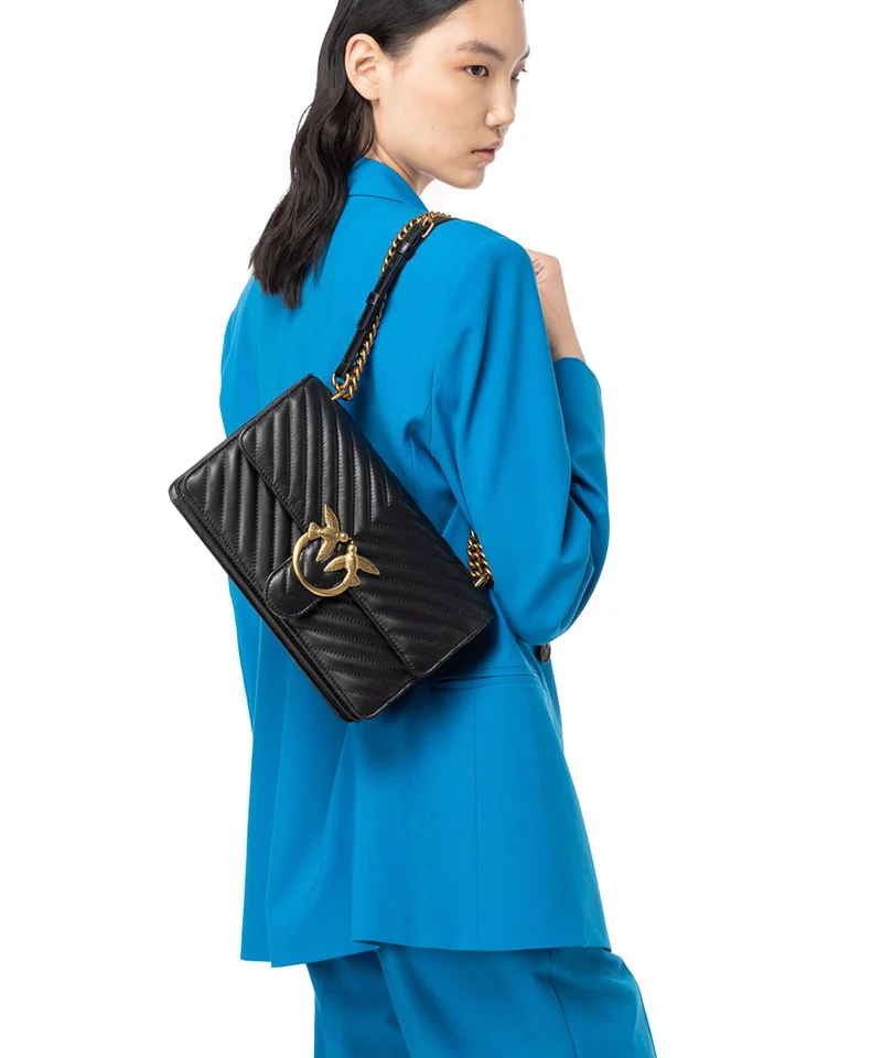 Pinko Love One Classic Bolso de hombro nero/antique gold
