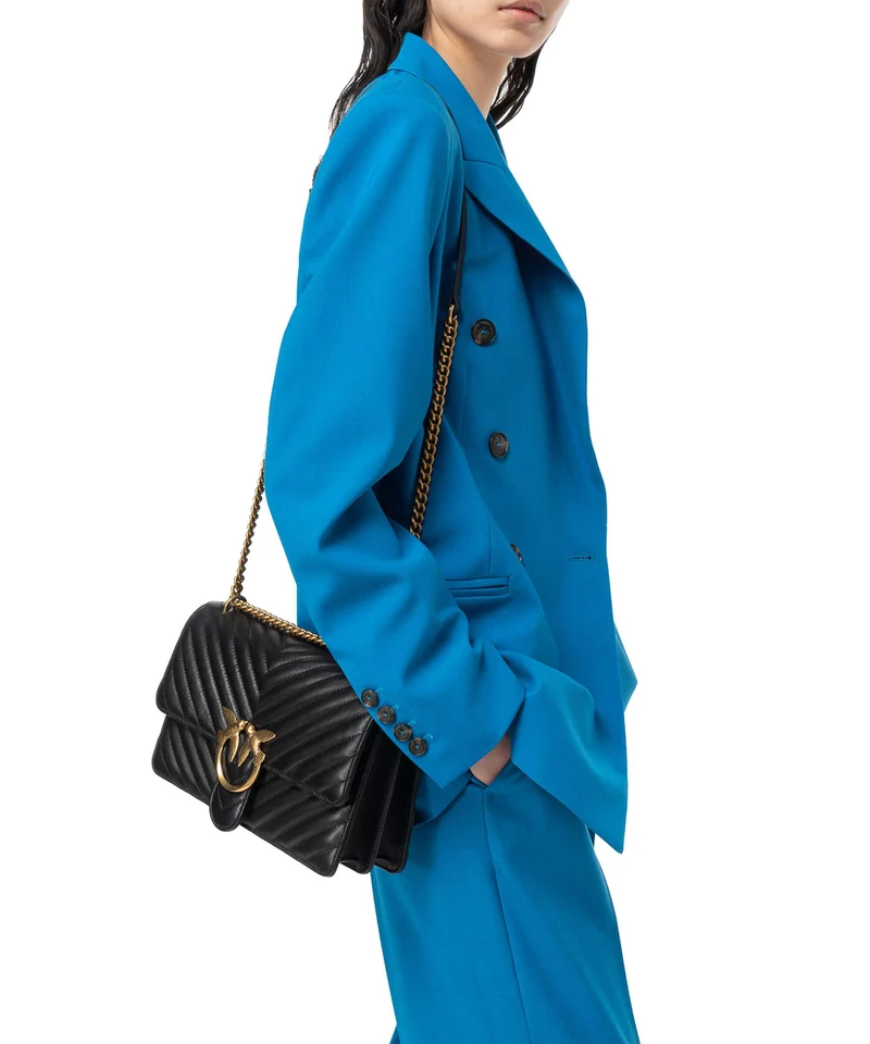 Pinko Love One Classic Bolso de hombro nero/antique gold