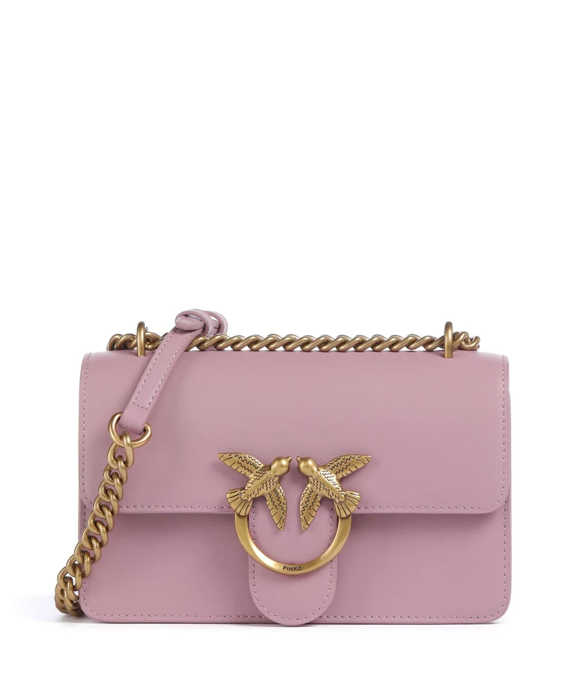 Pinko Love One Mini Bolso de hombro viola/antique gold