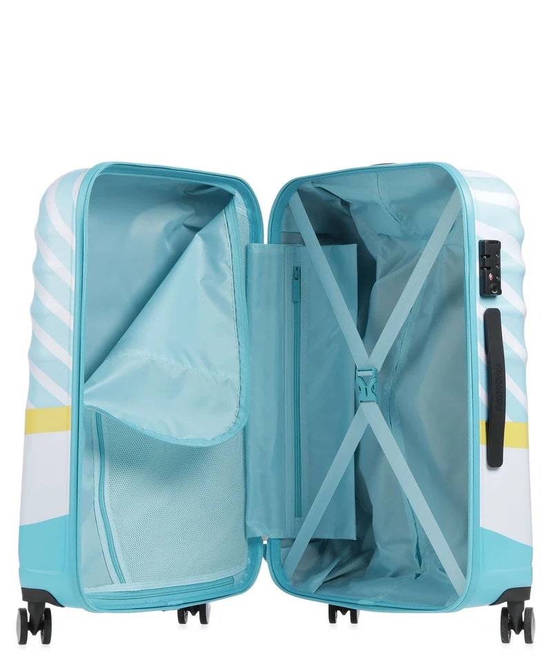 American Tourister Wavebreaker Disney Maleta con 4 ruedas mickey blue kiss