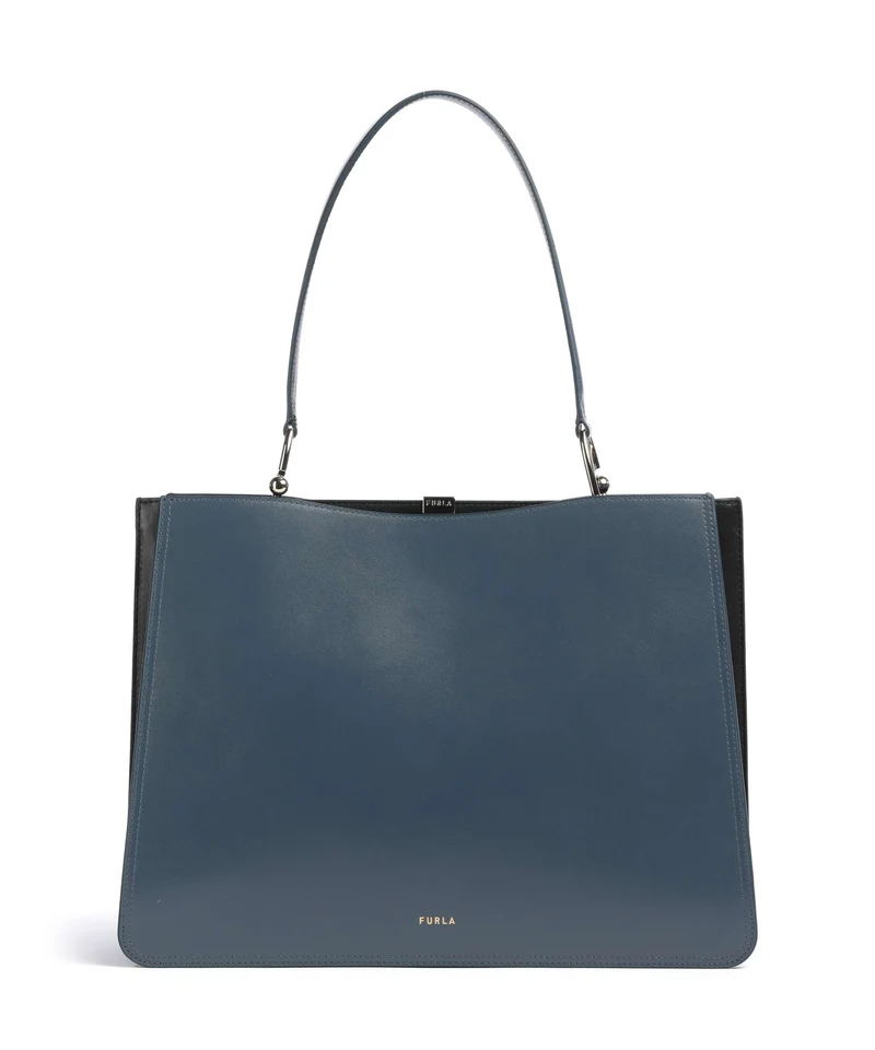 Furla Agata L Bolsa shopping grigio blu/nero