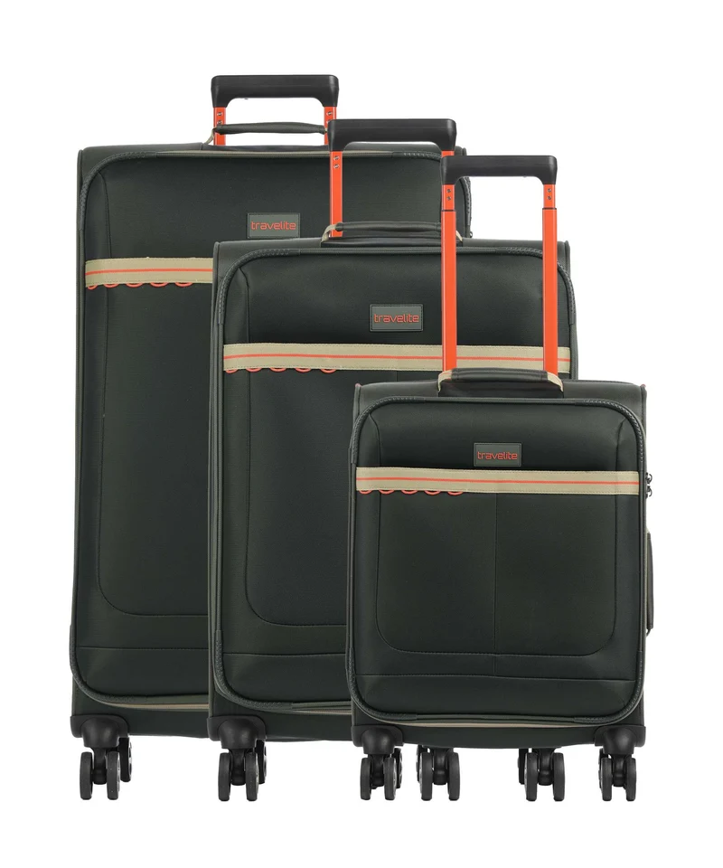Travelite Color Craze Juego de maletas (4 ruedas) oliv