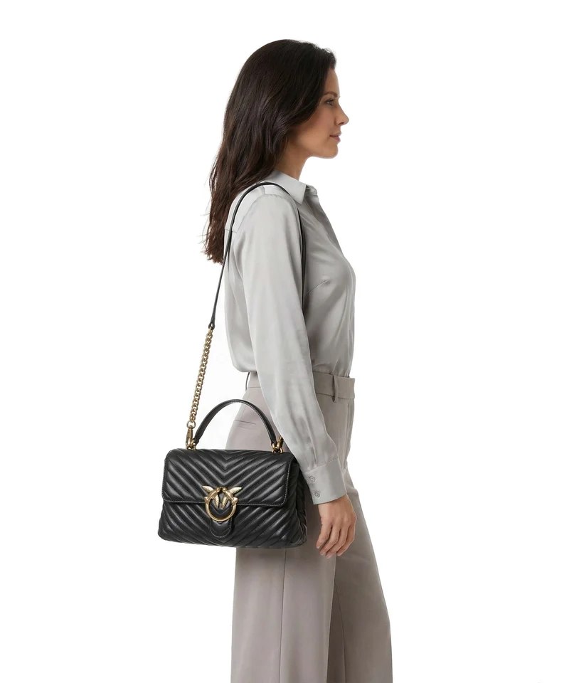 Pinko Love Lady Puff Classic Bolso de mano nero/antique gold