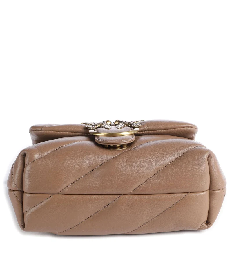 Pinko Love Puff Mini Bolso de hombro biscotto zenzero/antique gold