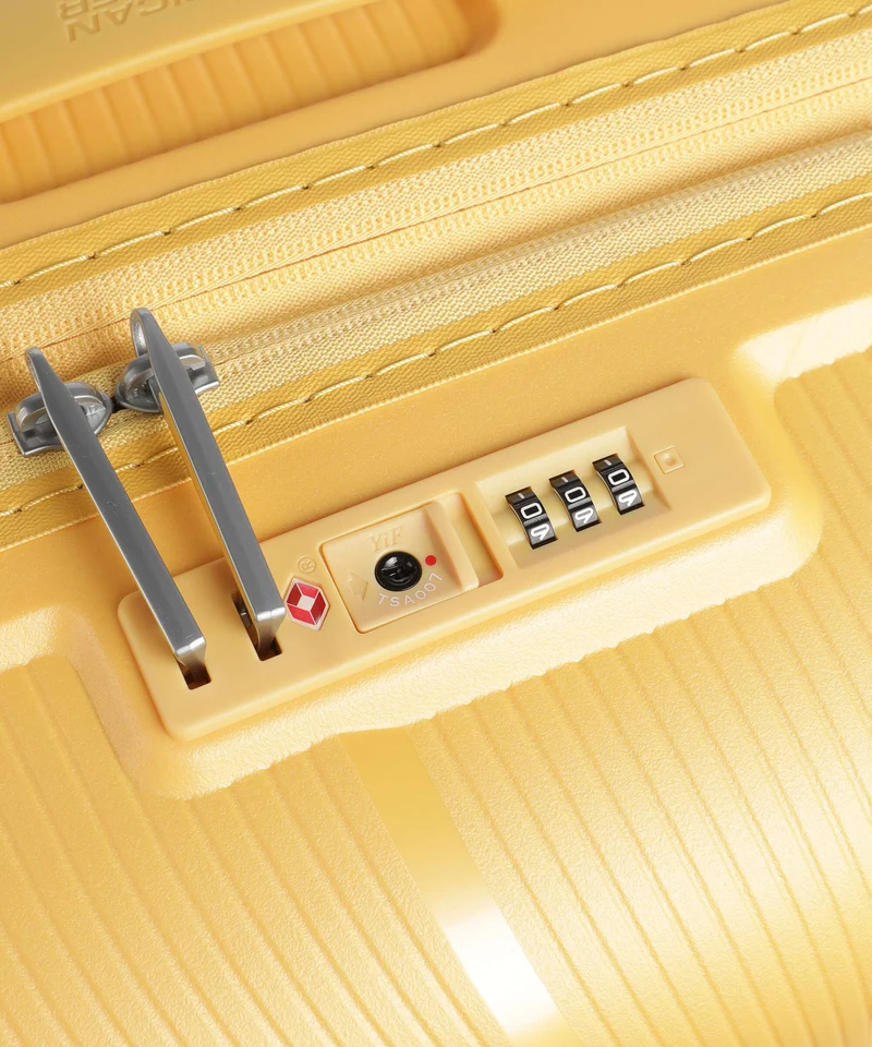 American Tourister Starvibe Maleta con 4 ruedas metallic banana