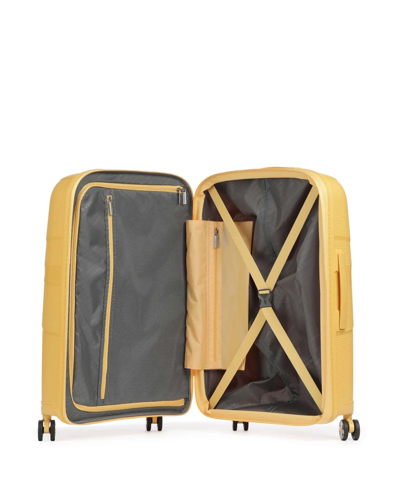 American Tourister Starvibe Maleta con 4 ruedas metallic banana