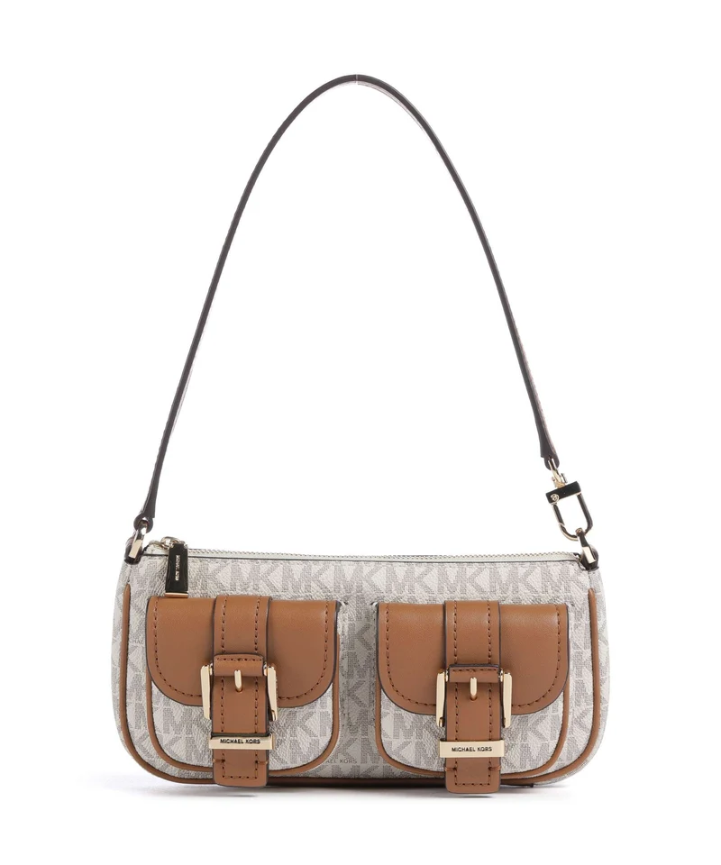 Michael Kors Zoe Bolso de hombro vanilla/acorn