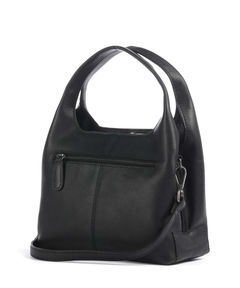 The Chesterfield Brand Wax Pull Up Cow Lunera Bolso de mano black
