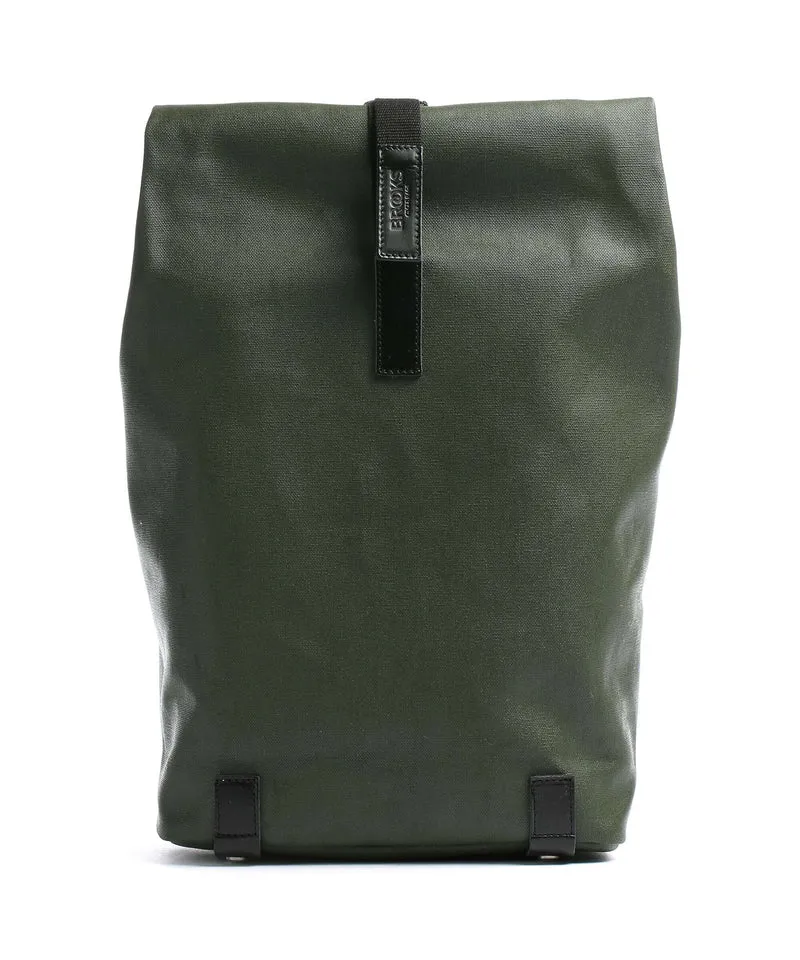 Brooks England Pickwick Cotton Canvas Small Mochila roll-top forest