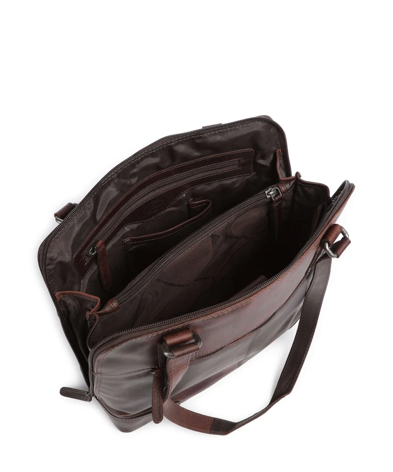 The Chesterfield Brand Wax Pull Up Cow Belgrado Bolso de hombro brown