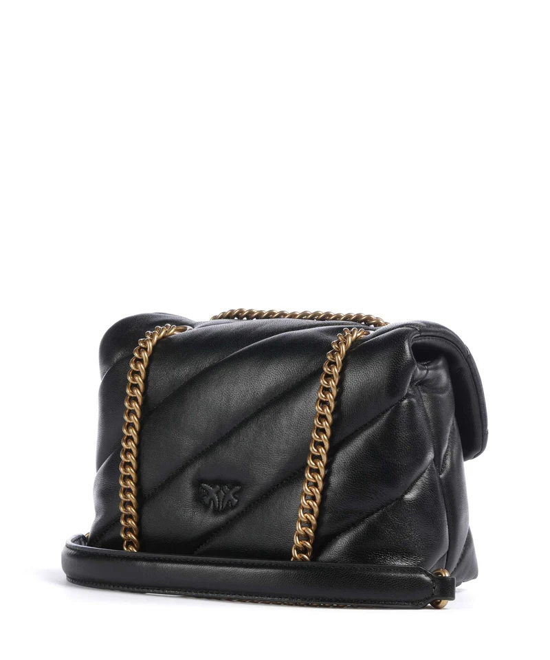 Pinko Love Puff Mini Bolso de hombro nero/antique gold