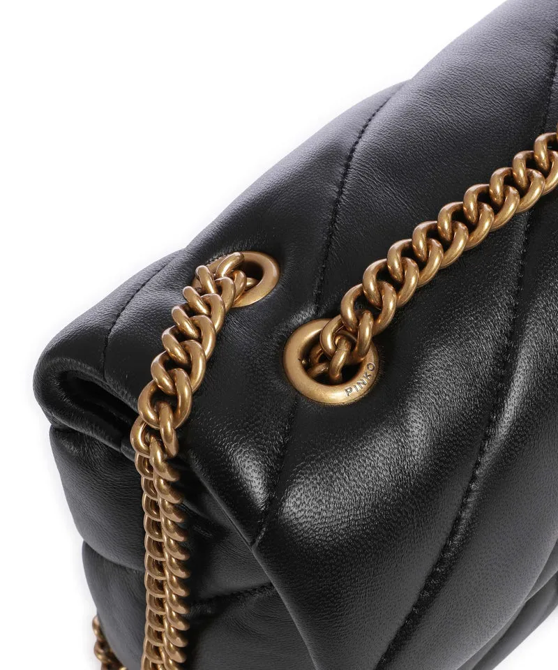 Pinko Love Puff Mini Bolso de hombro nero/antique gold