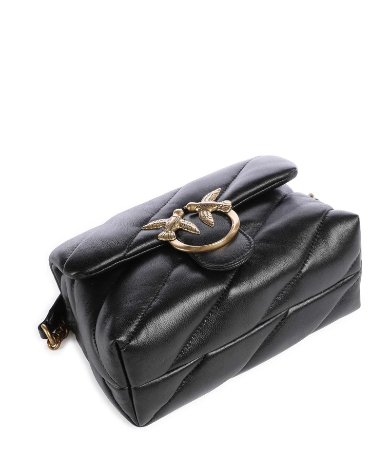 Pinko Love Puff Mini Bolso de hombro nero/antique gold