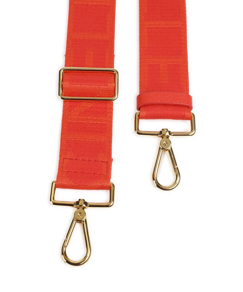 Coccinelle Nastro Signature Correa para bolso gazpacho