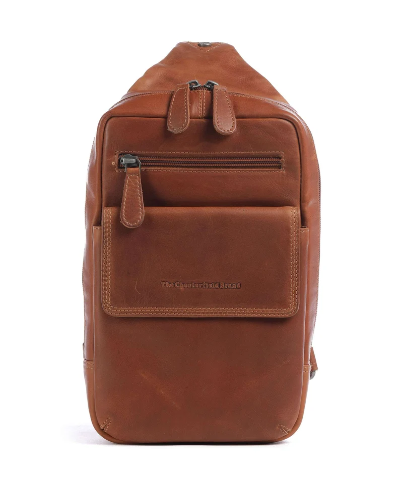 The Chesterfield Brand Wax Pull Up Cow Turelle Mochila sling cognac