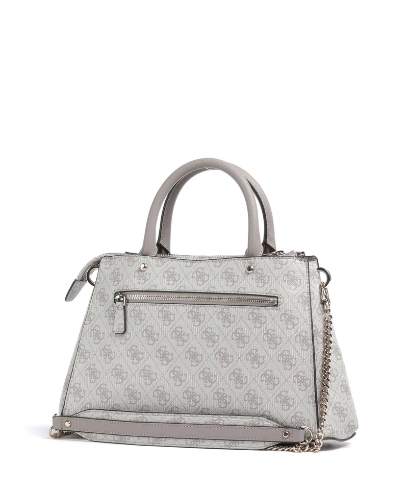 Guess Zamira Bolso de mano dark taupe logo