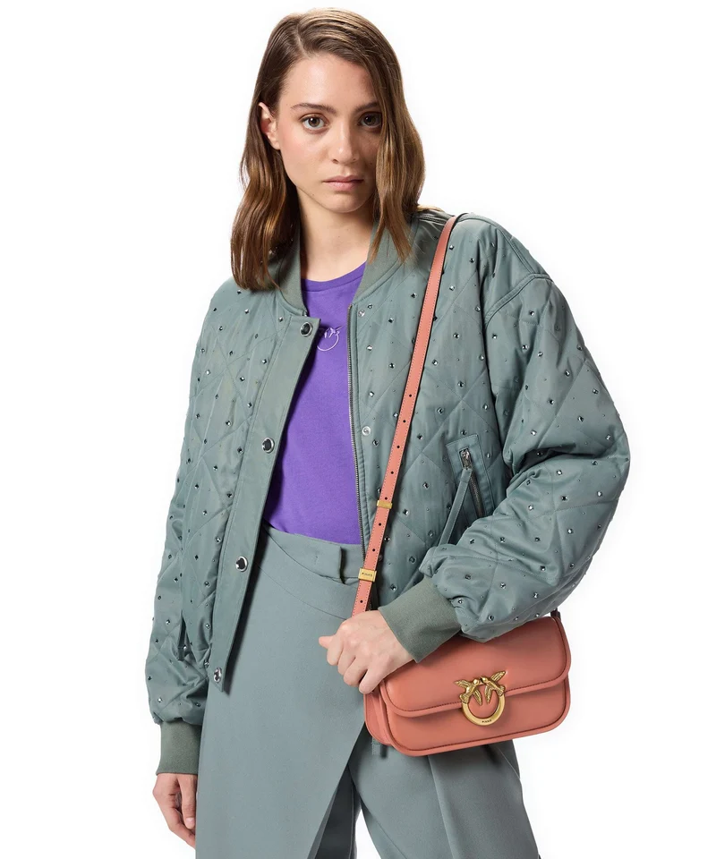 Pinko Love Box Horizontal Bolso de hombro marrone aragona/antique gold