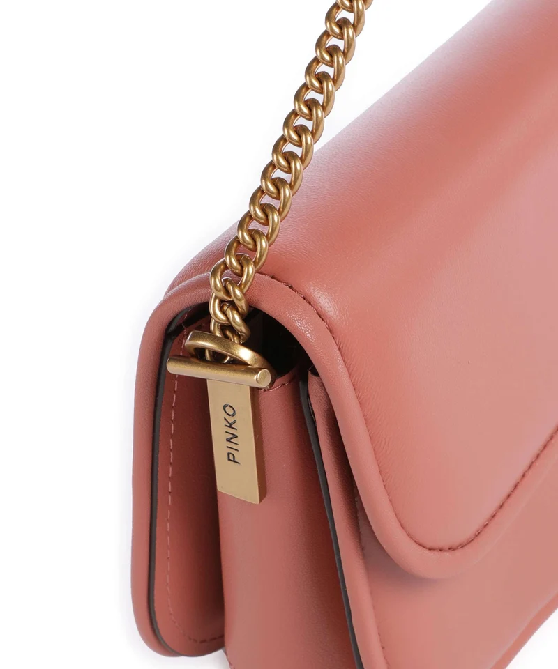 Pinko Love Box Horizontal Bolso de hombro marrone aragona/antique gold