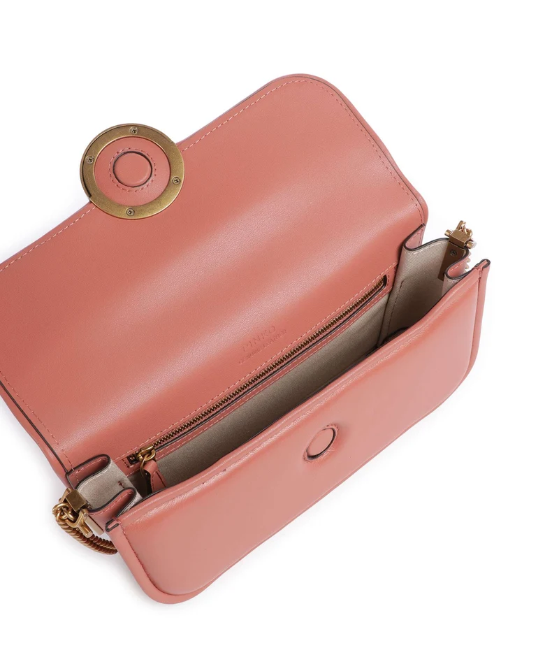 Pinko Love Box Horizontal Bolso de hombro marrone aragona/antique gold