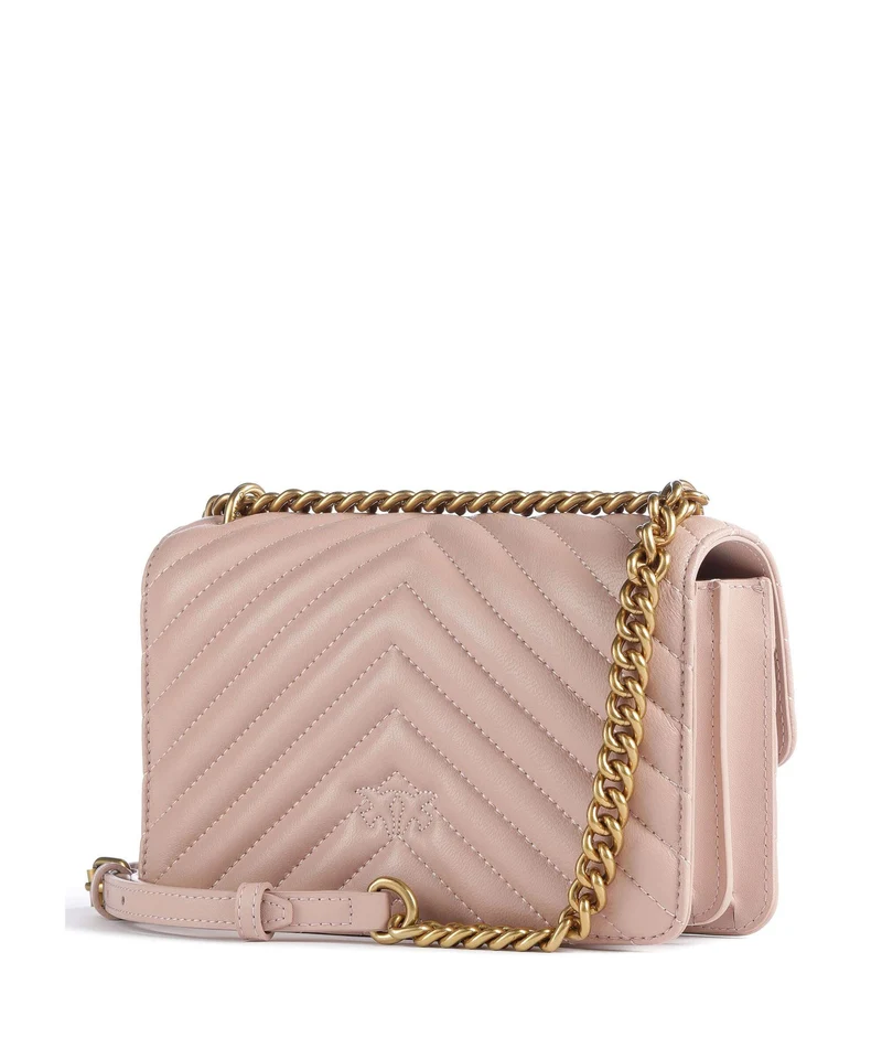 Pinko Love One Mini Bolso de hombro cipria/antique gold