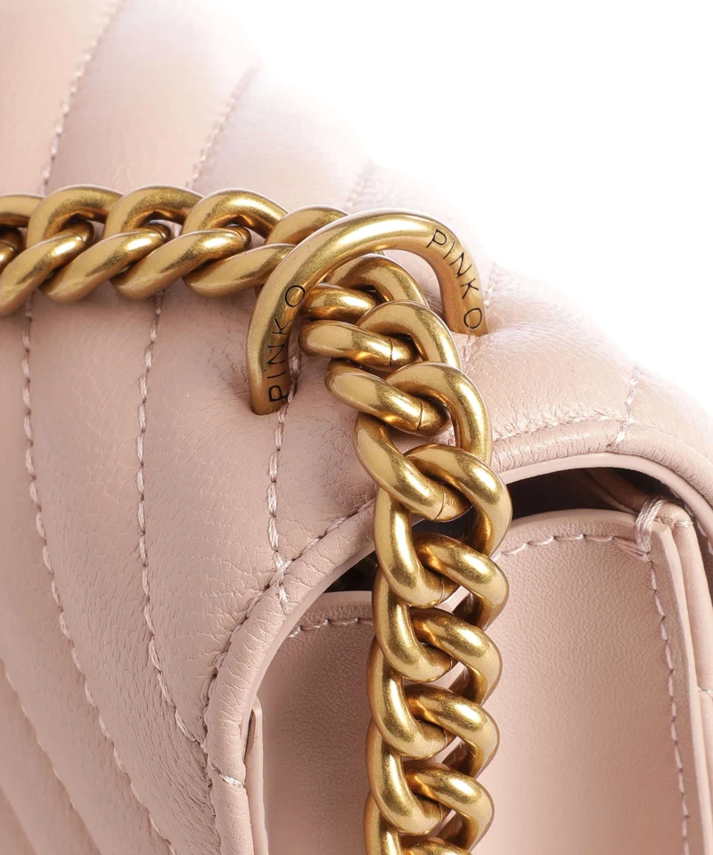 Pinko Love One Mini Bolso de hombro cipria/antique gold