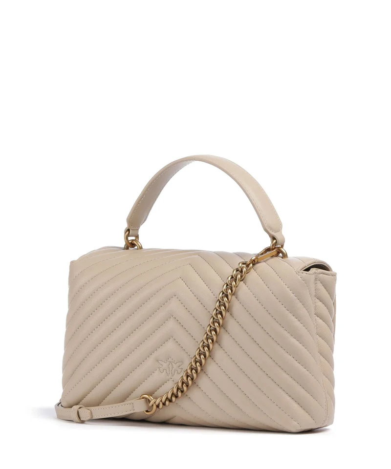 Pinko Love Lady Puff Classic Bolso de mano beige/grigio fumo/antique gold