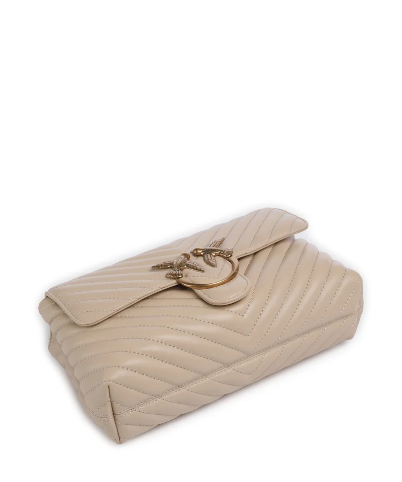 Pinko Love Lady Puff Classic Bolso de mano beige/grigio fumo/antique gold